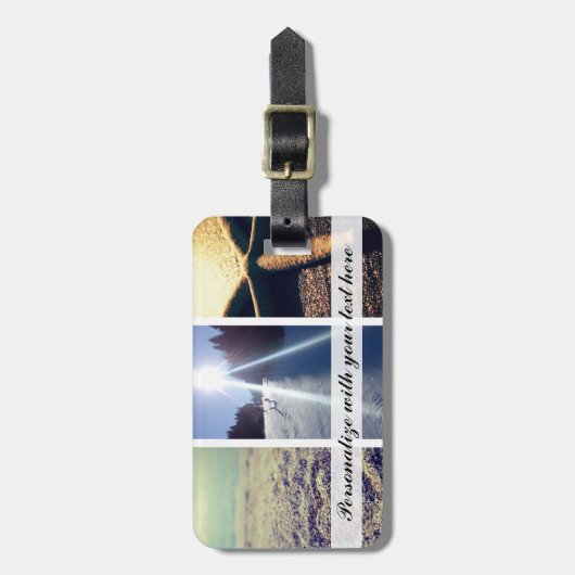 Aangepaste bagagelabels voor driepuntsfotoreizen (Voorkant verticaal)