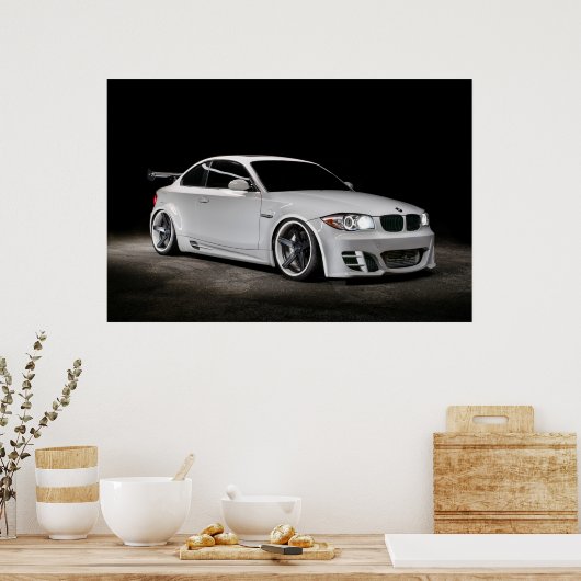 Aangepaste Bagged Widebody BMW 1 reeks Poster (Keuken)
