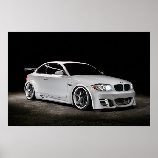 Aangepaste Bagged Widebody BMW 1 reeks Poster (Voorkant)