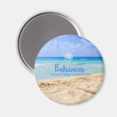 Aangepaste Bahama's vakantie strand Magneet (Voorkant / Achterkant)