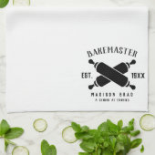 Aangepaste Bake Master moederdag zwarte tekst klas Theedoek (Gevouwen)