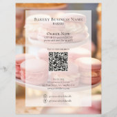 Aangepaste Bakery Foto Social Media QR Code Flyer (Voorkant)