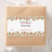 Aangepaste baketiketten Rode Waterverf Bloemen van Etiket (Insitu)