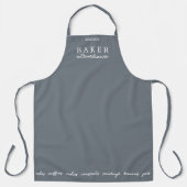 Aangepaste bakker Extraordinaire grijs groot Schort (Voorkant)