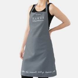 Aangepaste bakker Extraordinaire grijs groot Schort