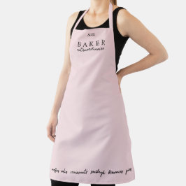 Aangepaste bakker Extraordinaire Roze Grote Schort