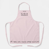 Aangepaste bakker Extraordinaire Roze Medium Schort (Voorkant)