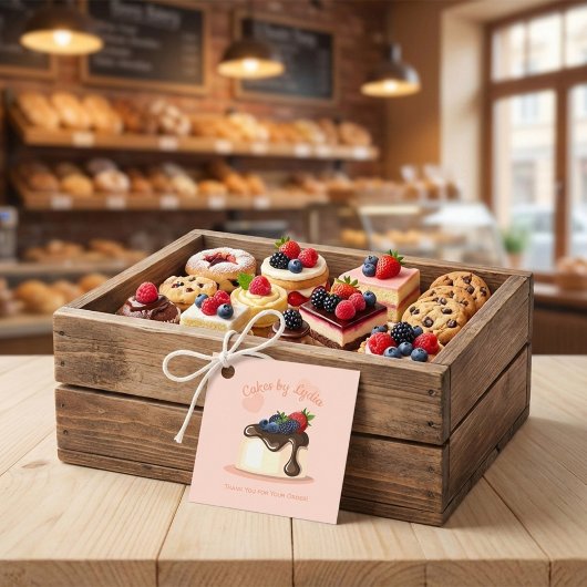 Aangepaste bakkerij bedankkaart bedankjes labels