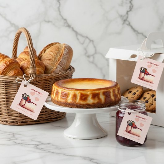 Aangepaste bakkerij bedankkaartje bedankjes labels