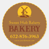 Aangepaste bakkerij bewerkbare label Sticker (Voorkant)