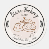 Aangepaste bakkerij Business Home Opstarten Ronde Sticker (Voorkant)