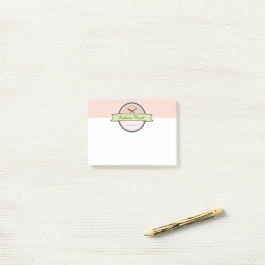 aangepaste bakkerij- en rolpenbakken post-it® notes (Op bureau)