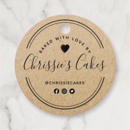 Aangepaste bakkerij kraft belettering bedankjes labels