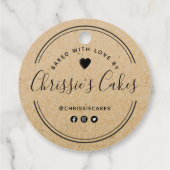 Aangepaste bakkerij kraft belettering bedankjes labels (Achterkant)