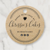 Aangepaste bakkerij kraft belettering bedankjes labels (Voorkant)