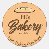 Aangepaste Bakkerij Label Label Sticker (Voorkant)