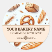 Aangepaste Bakkerij Label Sticker (Voorkant)