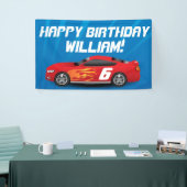 Aangepaste bakkerij met autowagen spandoek (Beurs)