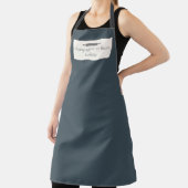 Aangepaste Bakkerij Naam Deep Midnight Blue Chef + Schort (Insitu)