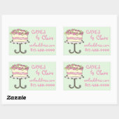 Aangepaste bakkerij rechthoekige sticker (Vel)