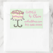 Aangepaste bakkerij rechthoekige sticker (Tas)