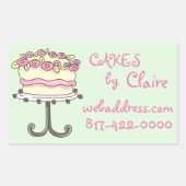 Aangepaste bakkerij rechthoekige sticker (Voorkant)