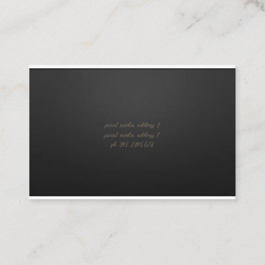 Aangepaste bakkerij visitekaartje (Achterkant)