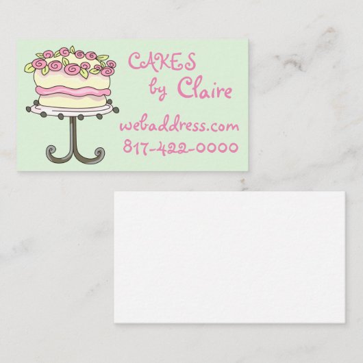 Aangepaste bakkerij visitekaartje (Voorkant / Achterkant)