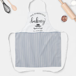 Aangepaste, Bakkerij Witte en Blauwe Strepen Boerd Schort