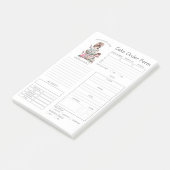 Aangepaste bakkerijbestellingsformulieren na de in post-it® notes (Schuin)