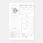 Aangepaste bakkerijbestellingsformulieren na de in post-it® notes (Voorkant)