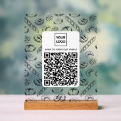 Aangepaste bakkerijpatroon QR-code tafelkaart Acryl Bord (Neutraal)