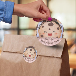 Aangepaste bakkerijsticker Van scratch gemaakte Ronde Sticker