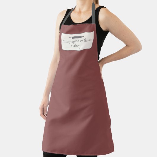 Aangepaste bakkernaam Antiek Brick Red Chef of Per Schort (Insitu)