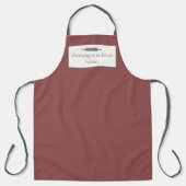 Aangepaste bakkernaam Antiek Brick Red Chef of Per Schort (Voorkant)