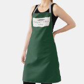 Aangepaste bakkernaam Deep Forest Green Chef of Pe Schort (Insitu)