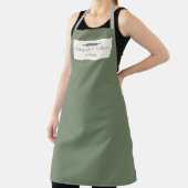 Aangepaste bakkernaam Olive Green Chef of Personee Schort (Insitu)