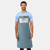 Aangepaste bakkernaam Stone Blue Chef of Staff Apr Schort (Gedragen)