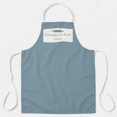 Aangepaste bakkernaam Stone Blue Chef of Staff Apr Schort (Voorkant)