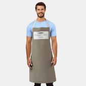 Aangepaste bakkernaam Taupe Chef of Personeel Apro Schort (Gedragen)