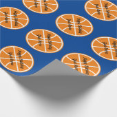 Aangepaste baksetball Vogeldag sport Cadeaupapier (Hoek)