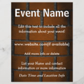 Aangepaste bakwand voor Event Brick Flyer (Achterkant)