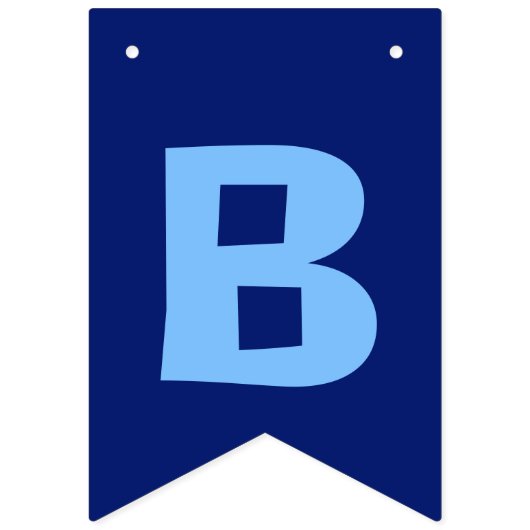 Aangepaste balk Mitzvah Blue Vlaggetjes (Derde vlag)