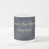 Aangepaste balk Mitzvah Frosted Glass Mok Favors (Center)