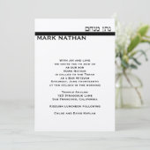 Aangepaste balk Mitzvah Invitation Mark Metallic S Kaart (Staand voorkant)
