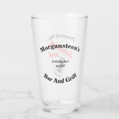 Aangepaste balk of balk met Sarcasm en Bier Glas (Achterkant)