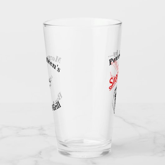 Aangepaste balk of balk met Sarcasm en Bier Glas (Rechts)