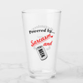 Aangepaste balk of balk met Sarcasm en Bier Glas (Voorkant)