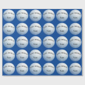 Aangepaste Baller Golf Name Happy Birthday Cadeaupapier (Vlak)