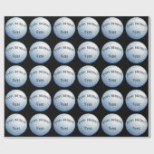 Aangepaste Baller Golf Name Happy Birthday Cadeaupapier (Vlak)